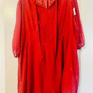 a new day Red Textured Dress